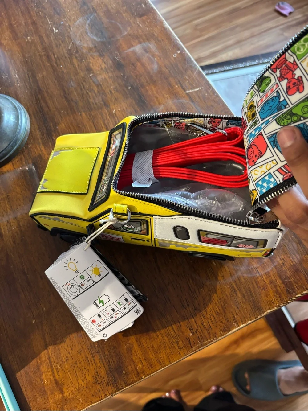 Loungefly Pixar Pizza Planet Van Purse in Yellow, White & Black